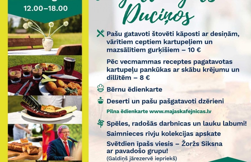 Mājas kafejnīcu dienā Duciņos būs īpašs viesis - Žoržs Siksna ar pavadošo grupu